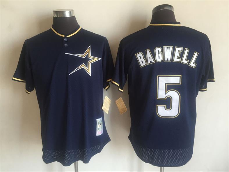 2017 MLB Houston Astros #5 Jeff Bagwell Blue Throwback Jerseys->houston astros->MLB Jersey